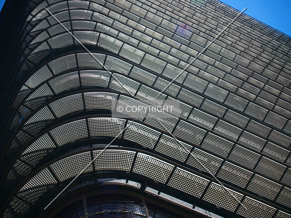 Looking up from the southwestern corner
