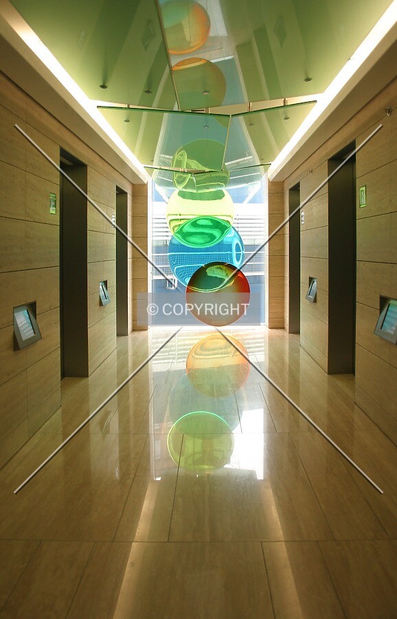 Lift lobby and artwork on the mezzanine