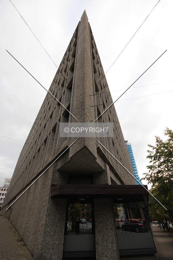 Looking up west corner