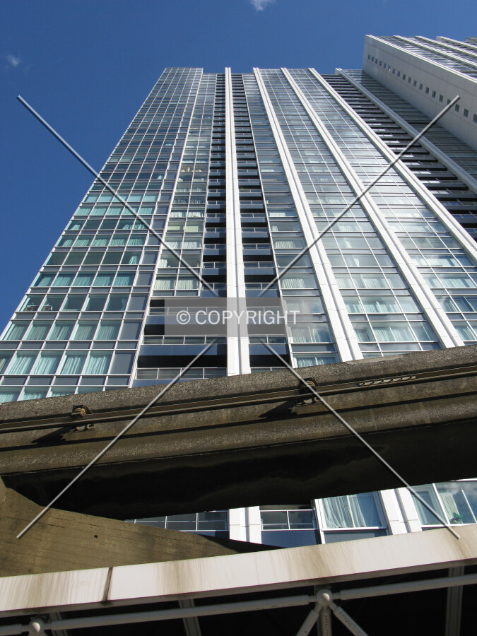 Looking up from the west