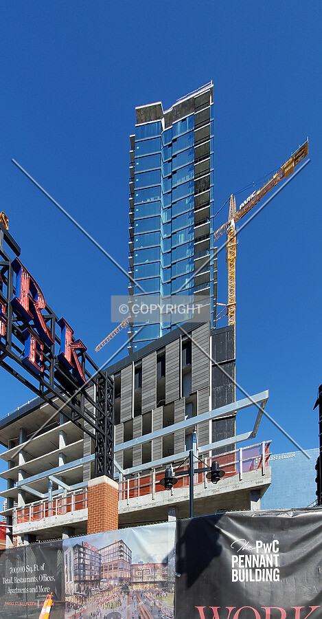 View from the south during construction; February 19, 2020