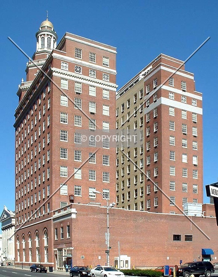 View from southeast across Elm Street