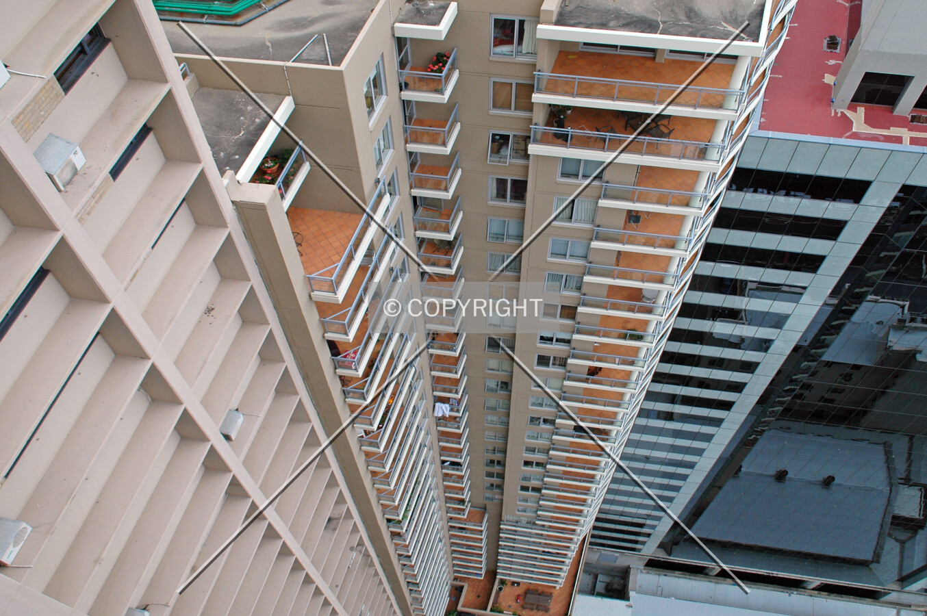 Looking down the north side