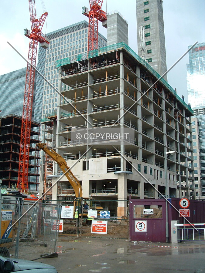 Nine floors are now visible and cladding has begun