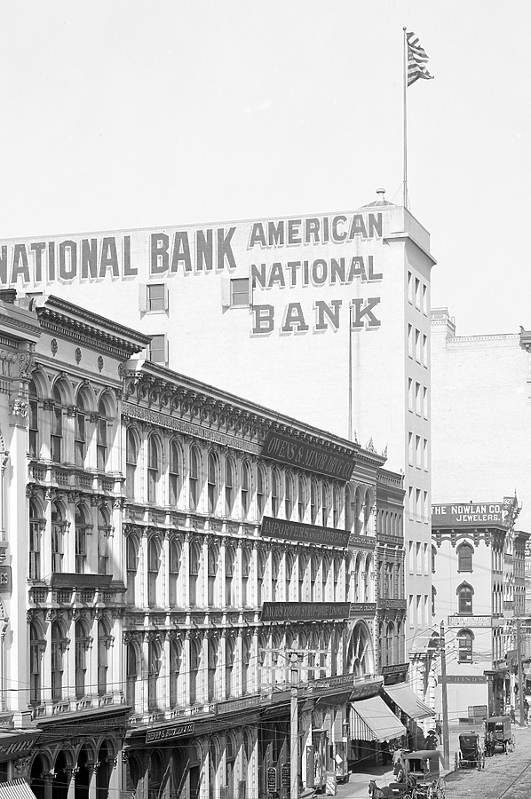 Vintage view from the east showing original condition