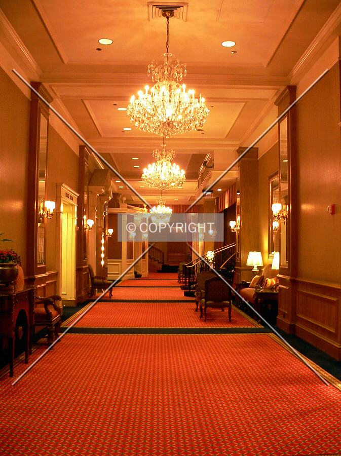 View down a hallway