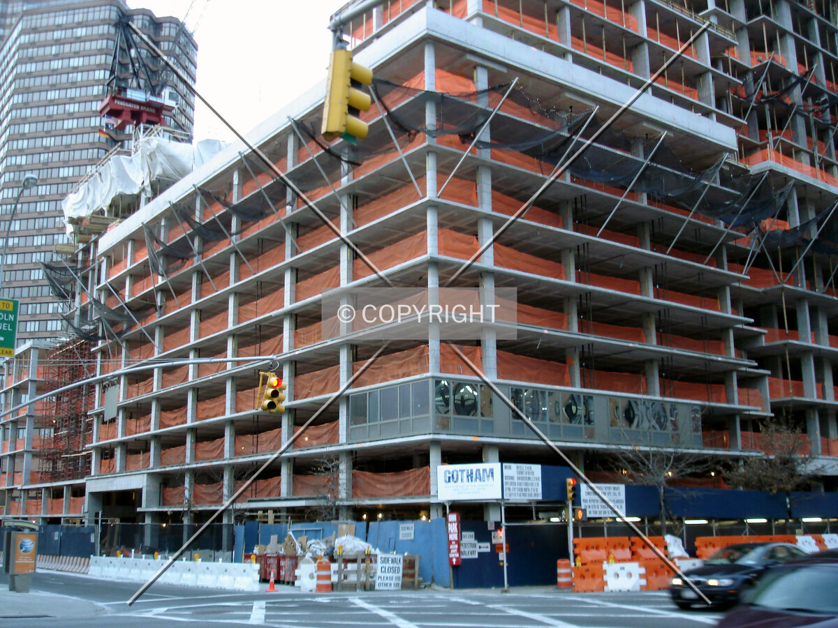 Base along West 41st Street