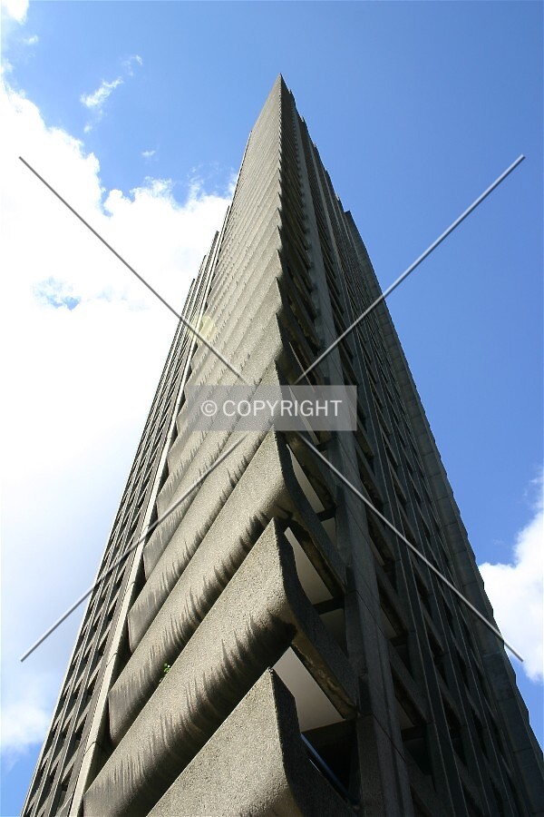 Looking up from street level