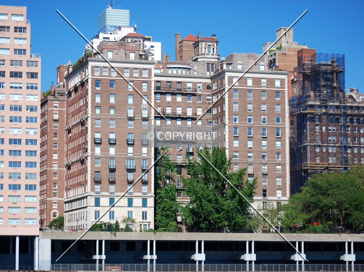 Viewed from the southeast across the East River