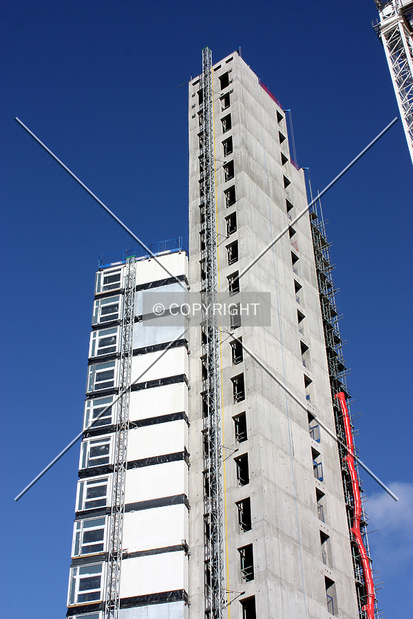 Looking up from the base