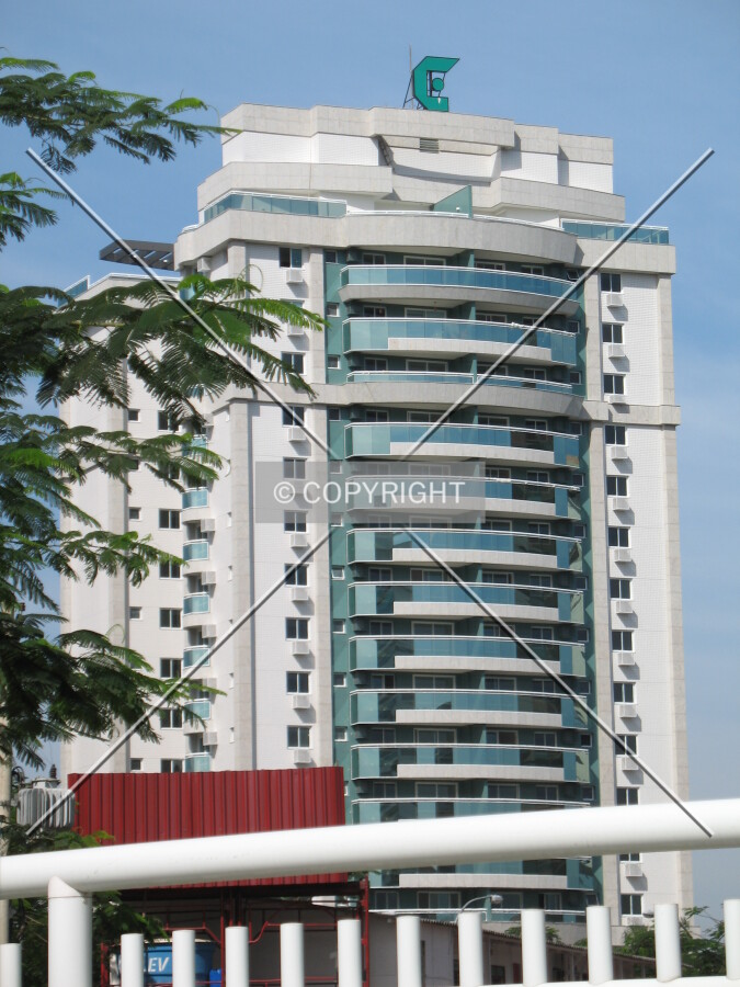 Distant view of the top floors