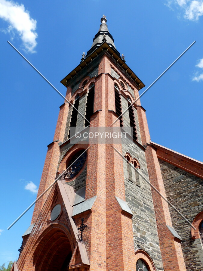Looking up the tower