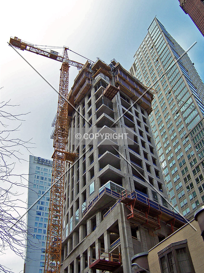 Looking up the southeast corner from Chestnut Street