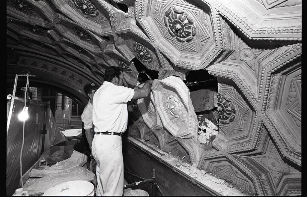 Interior restoration in 1982