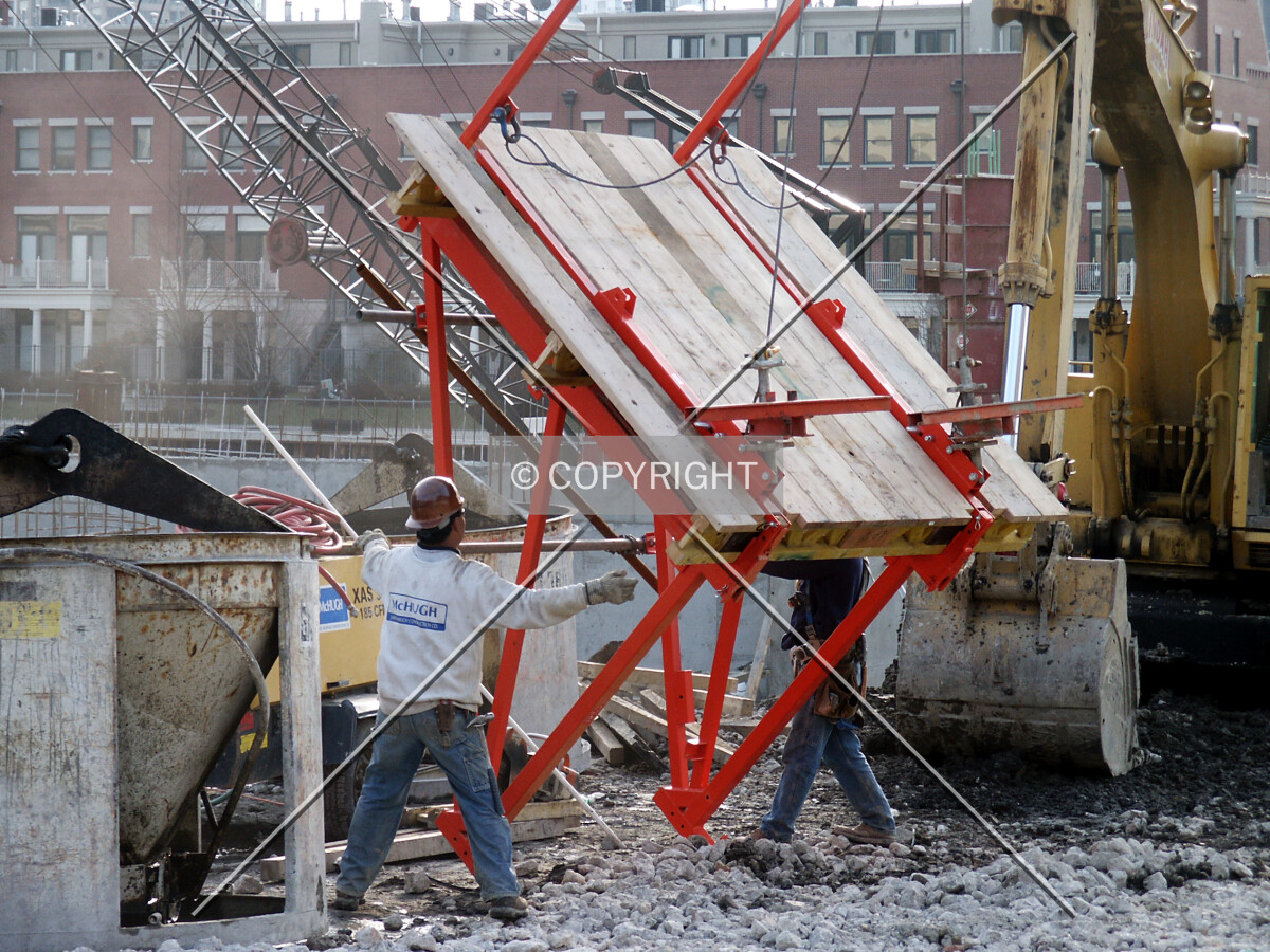 Lifting a platform section