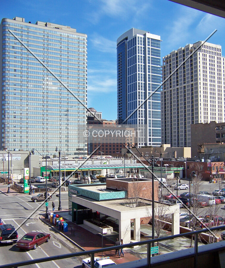 Looking southeast from the CTA Roosevelt Road elevated station