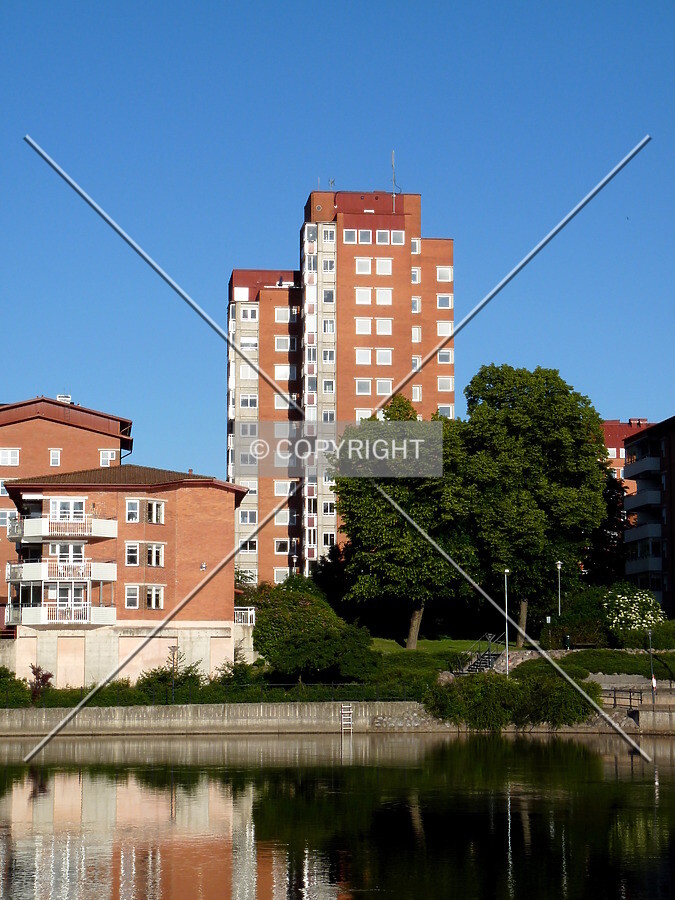 View from across the Motala Stream