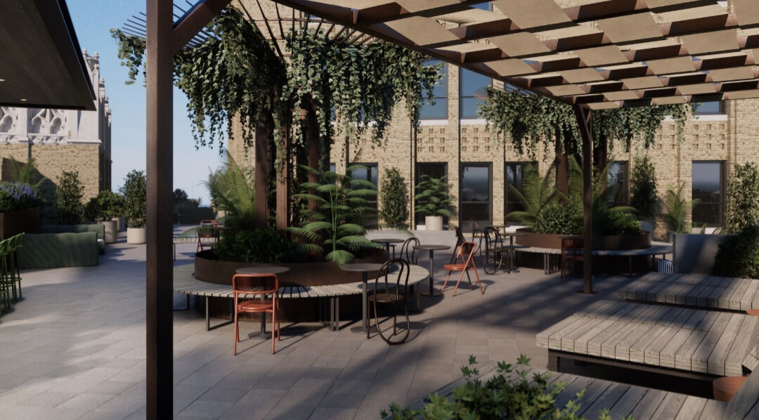 Rooftop garden rendering