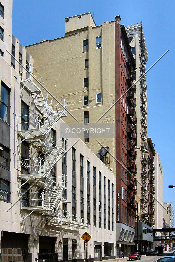 View to the northeast along Michigan Street