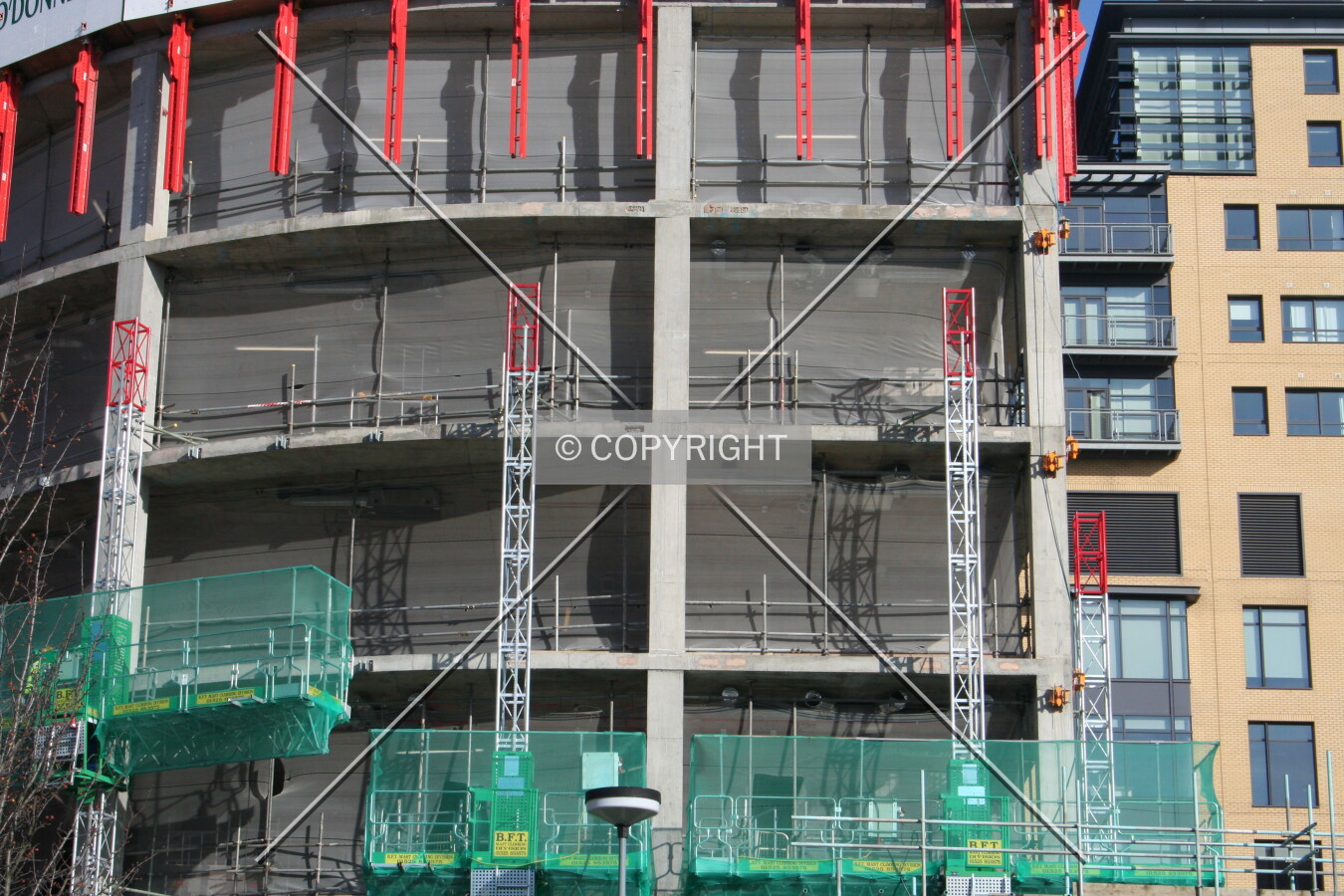 Looking up at the progress
