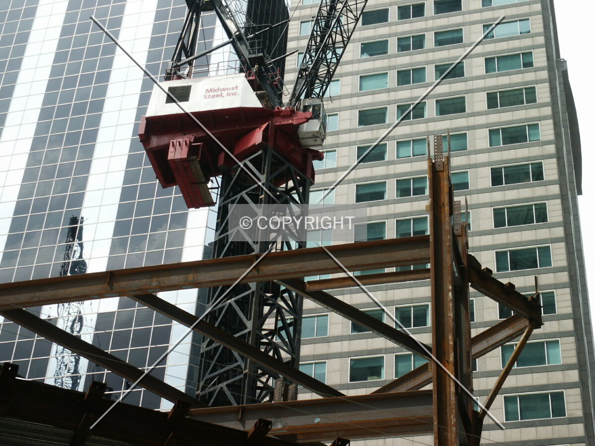 Crane at the east end