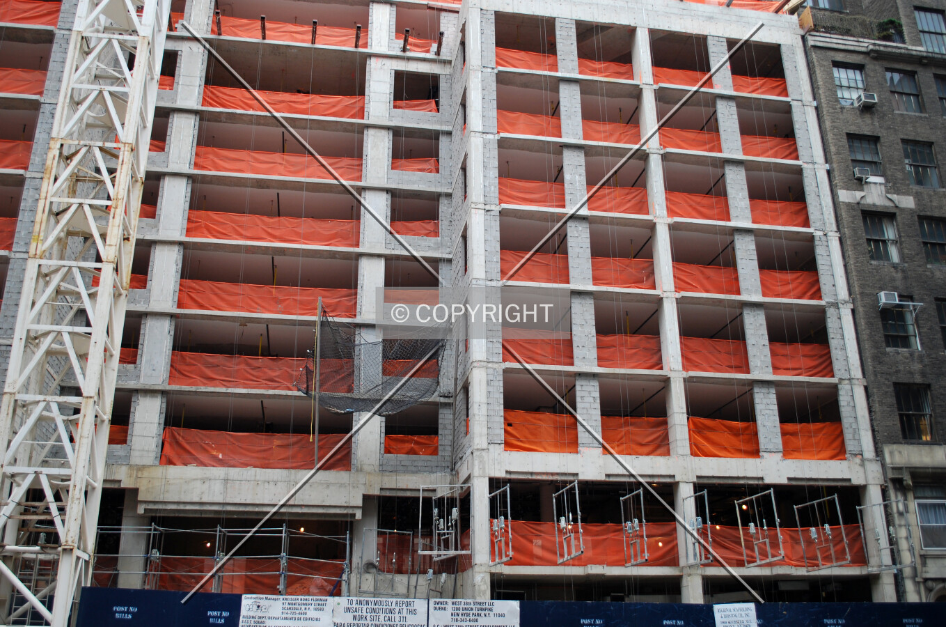 Facade along West 37th Street