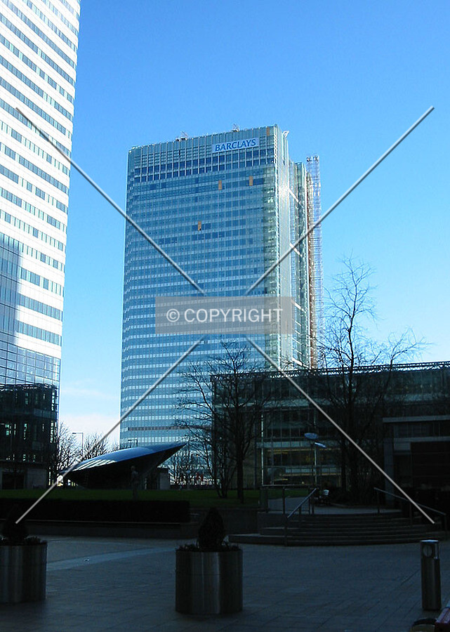 View from the One Canada Square colonnade