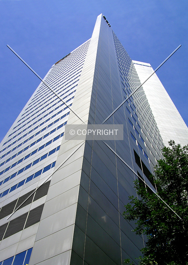 Looking up the southeast corner