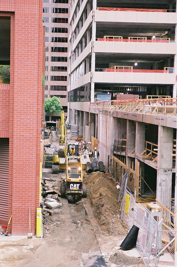 Work going on in the alley