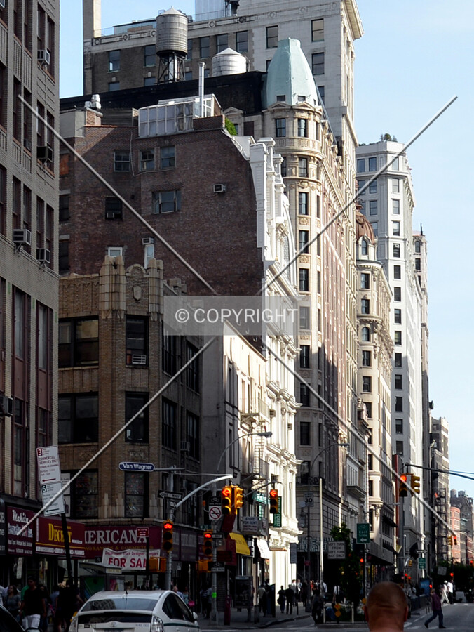 View from the north along Broadway