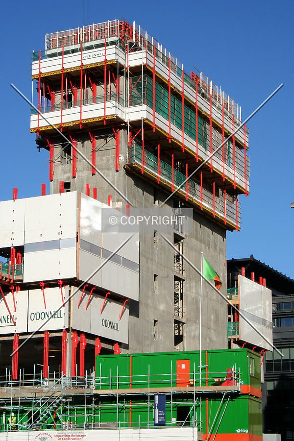 View of the top of the centre core