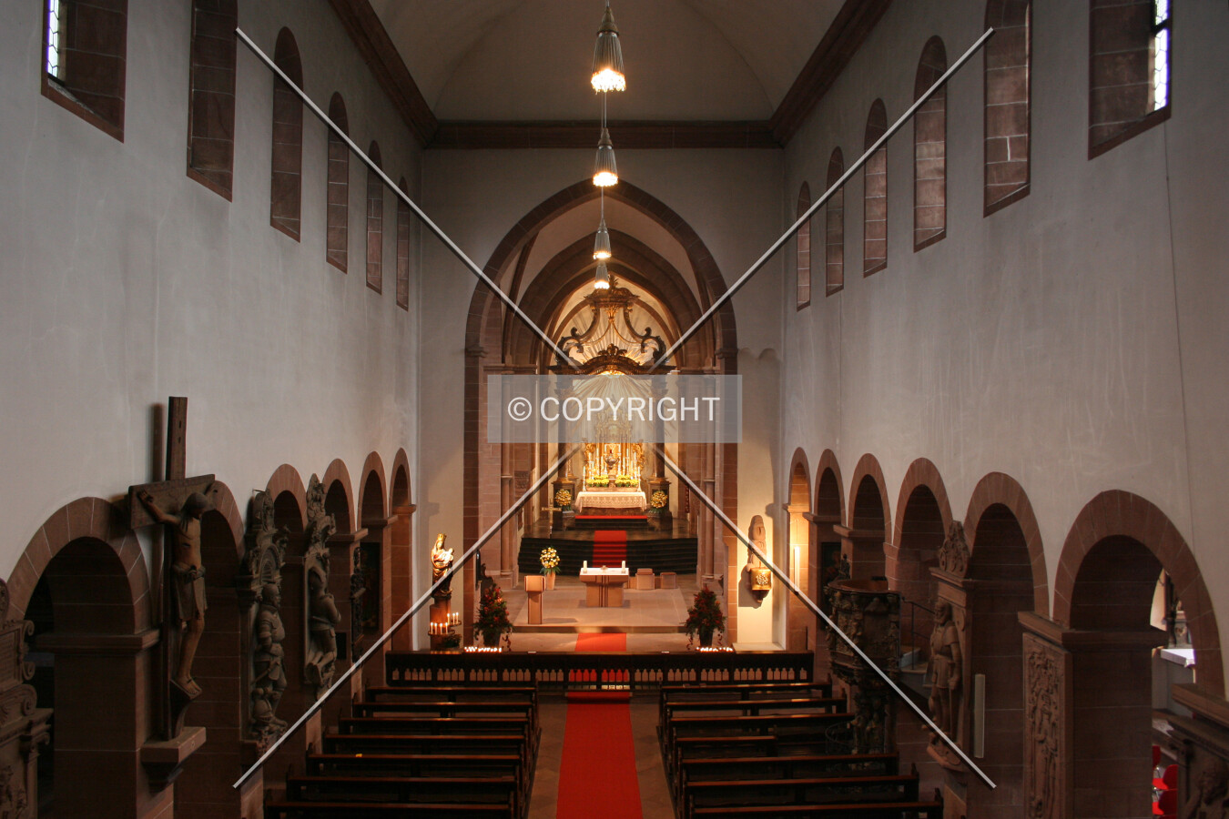Overview of the nave from the back gallery