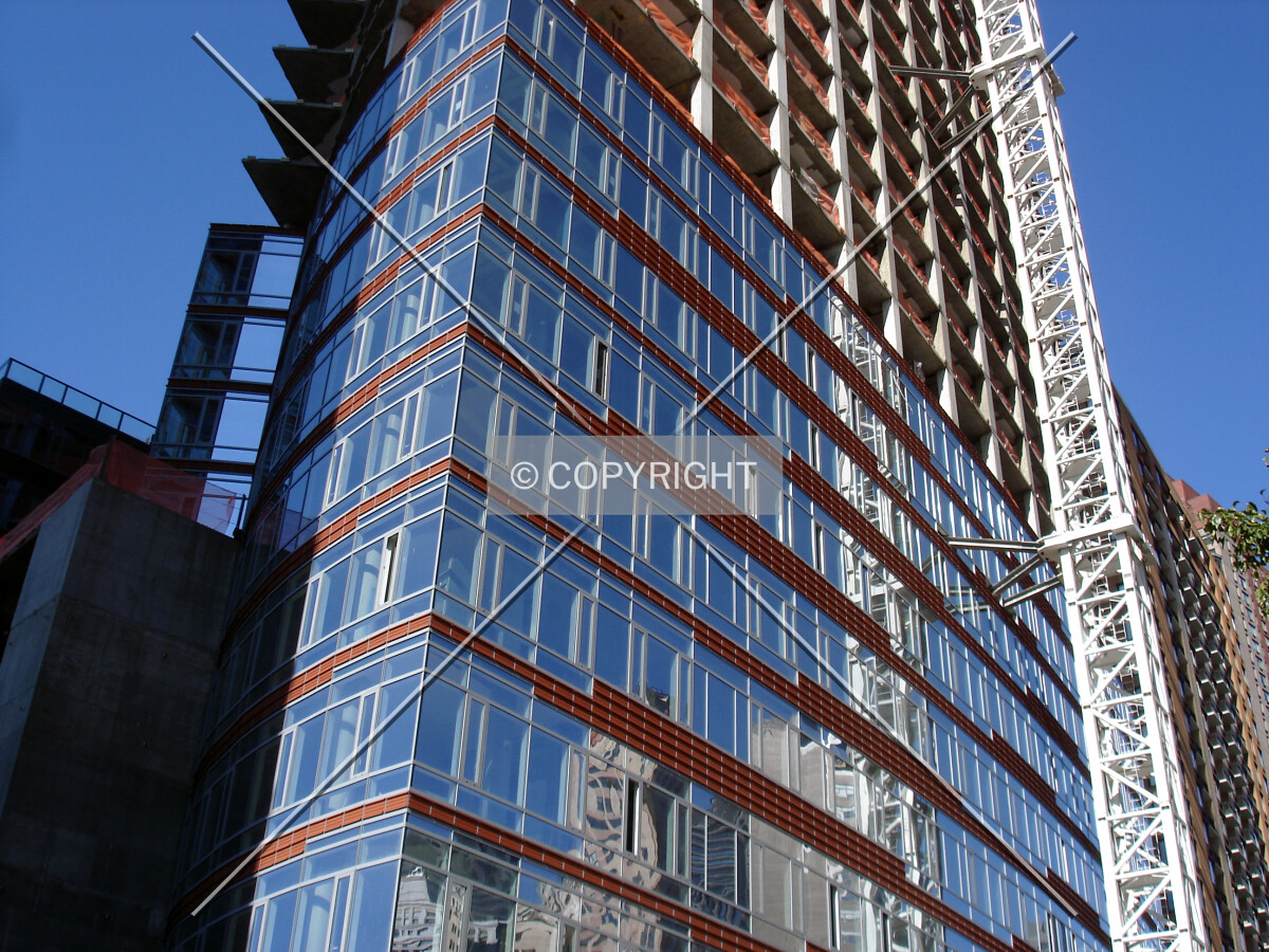 Close-up of the facade