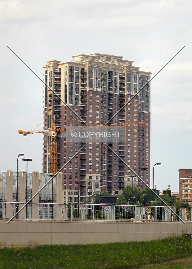 Distant view to the northeast from the Frank Lloyd Wright-designed 3rd Avenue bridge