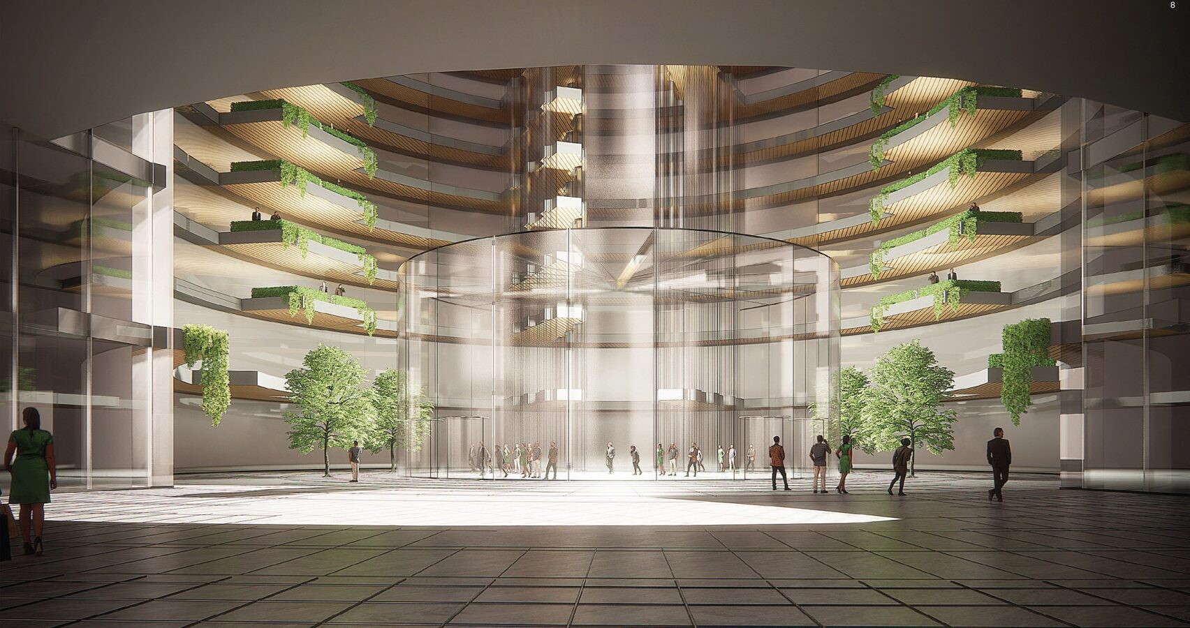 Rendering of the proposed interior renovation; December 15, 2021