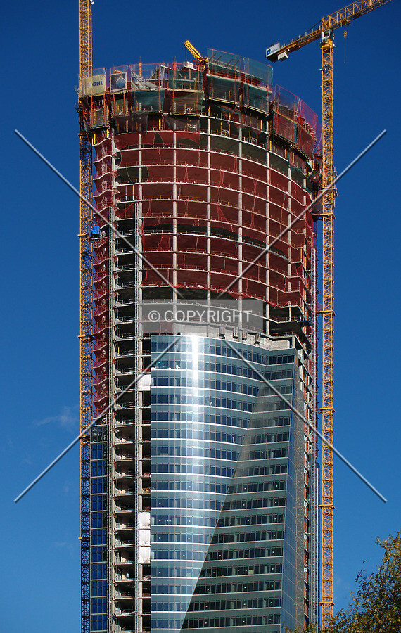 Top floors as seen from Paseo de la Castellana