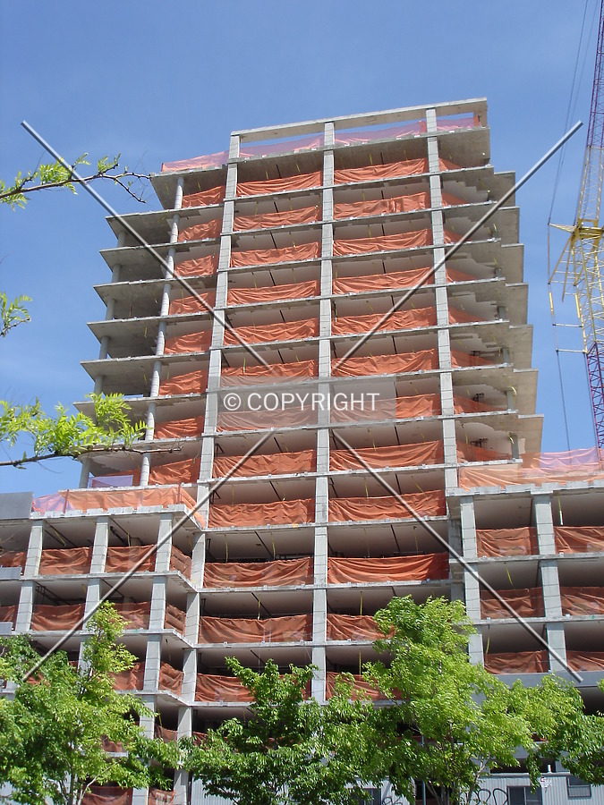 Looking up from West Street