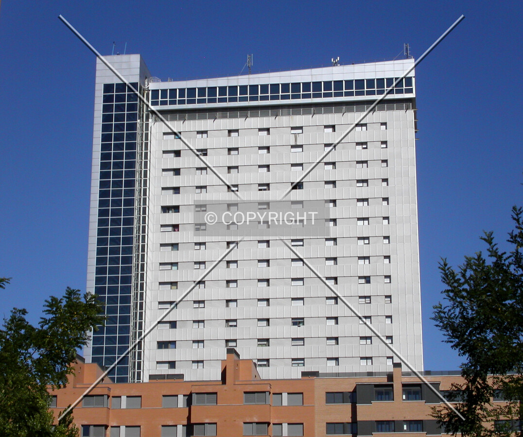 Top floors of the western facade