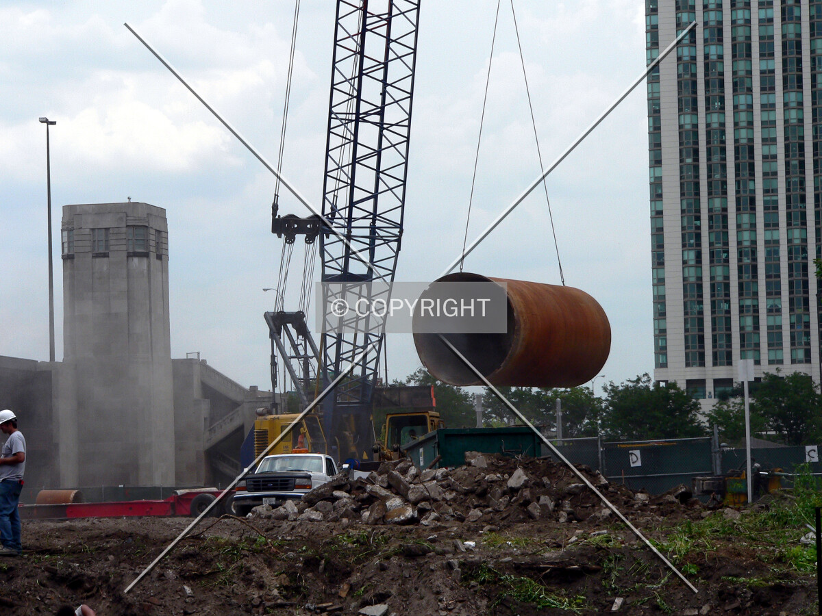 Moving a caisson liner