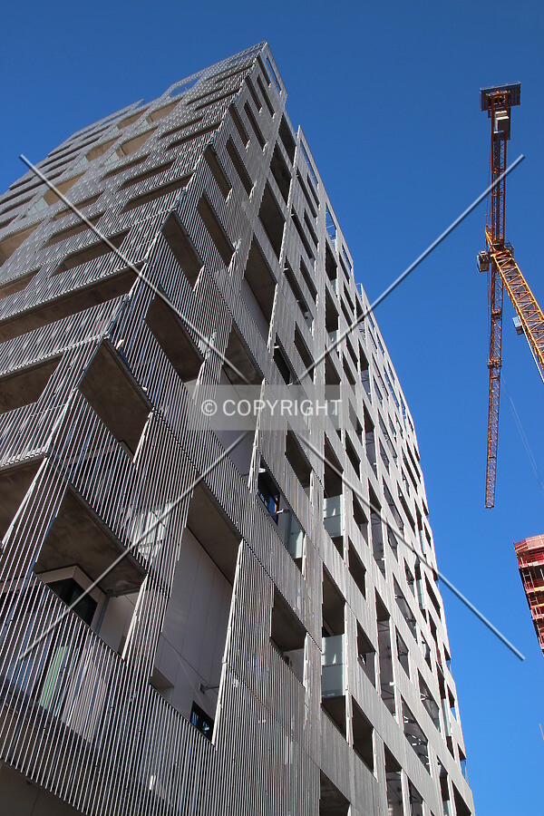 Looking up southeast corner