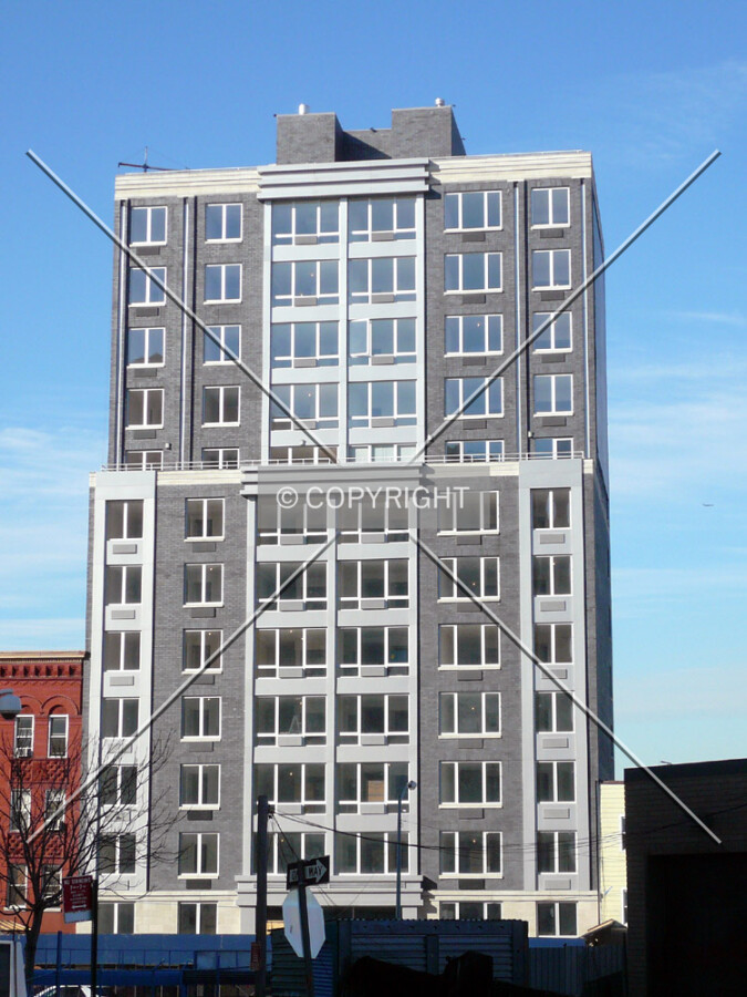 View from southeast across 21st Street and 47th Road