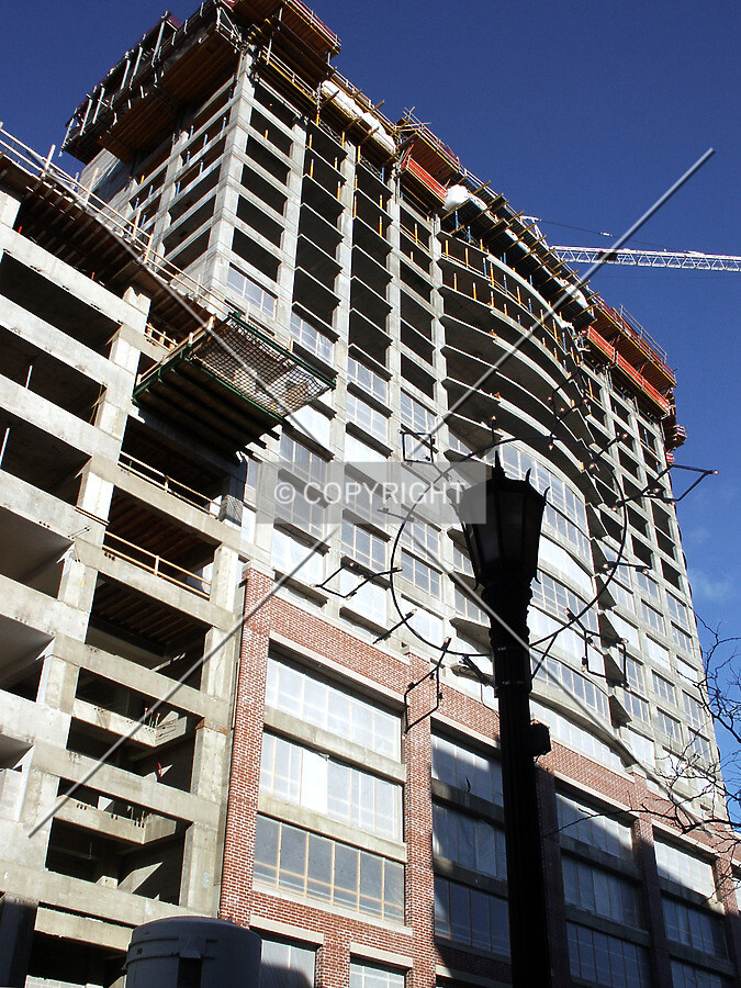 Looking up from the southwest
