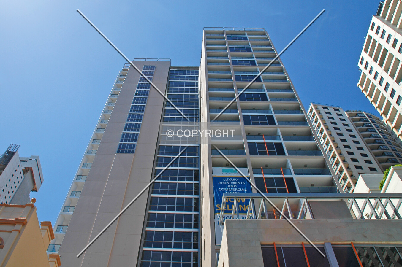Looking up the south side
