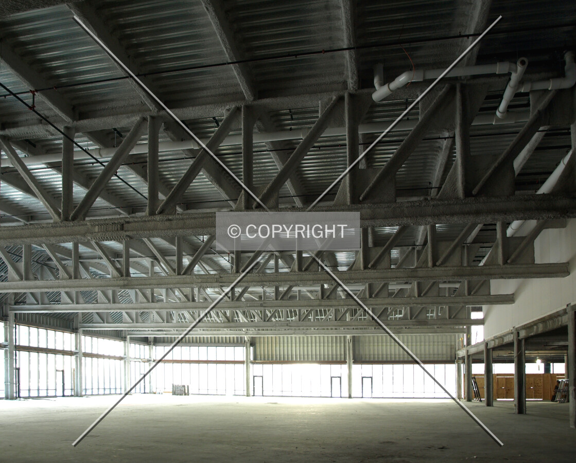 Steel trusses in the main ballroom