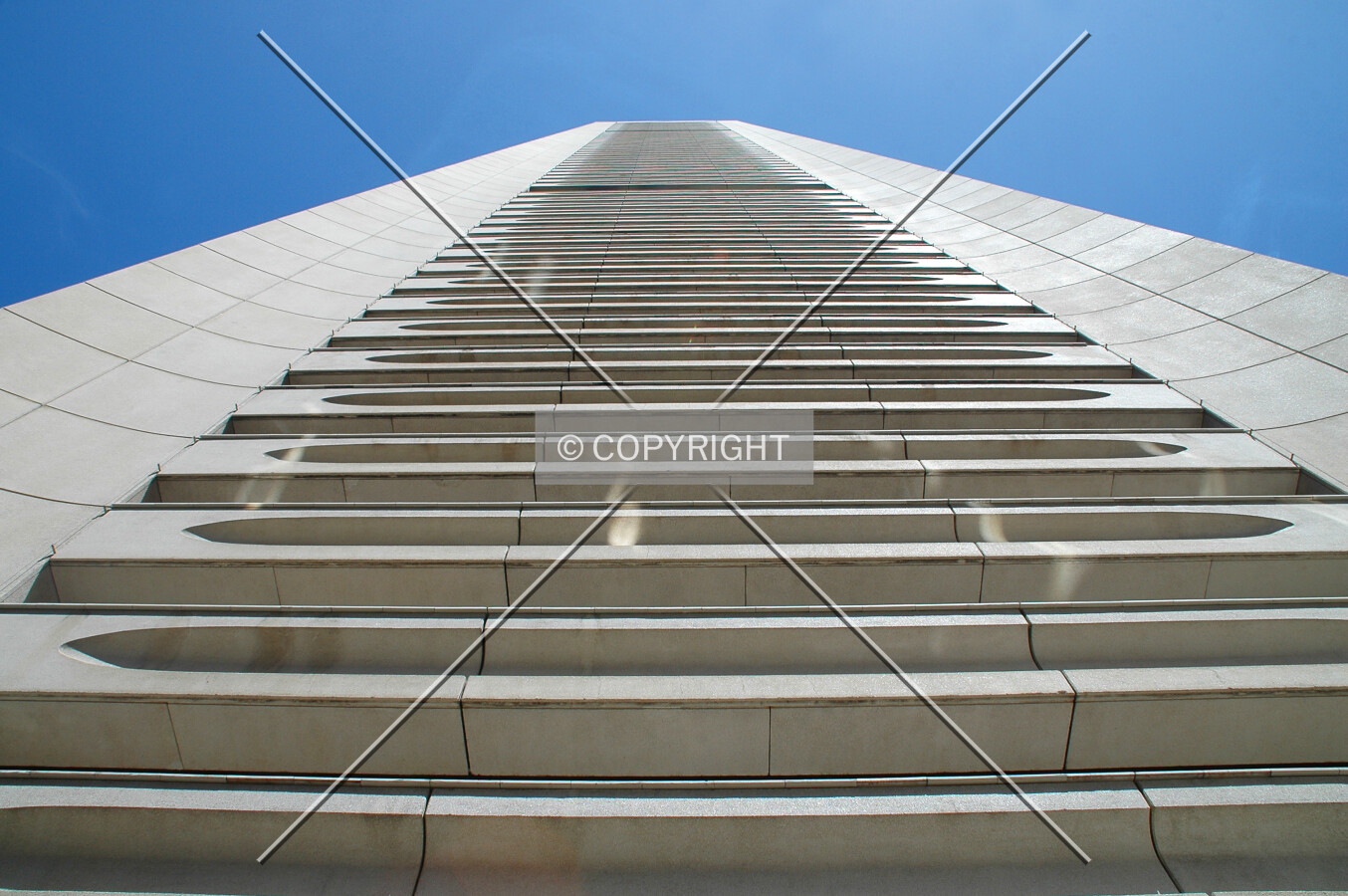Looking up the north side