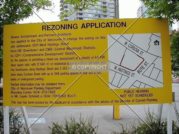 Development application sign