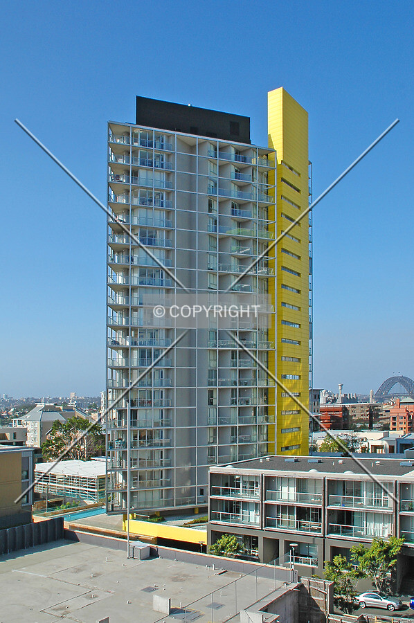 Elevated view from the southwest