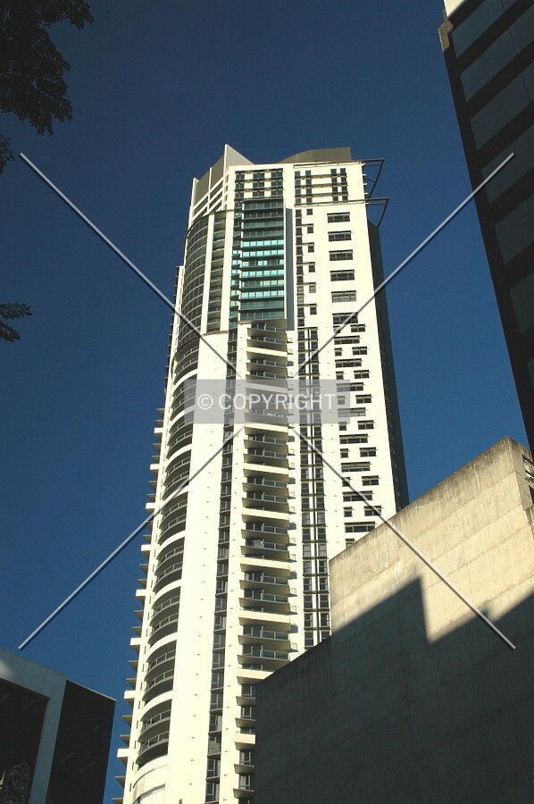 Looking up from Adelaide Street