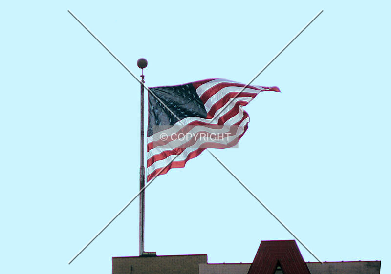 View of flagpole from north