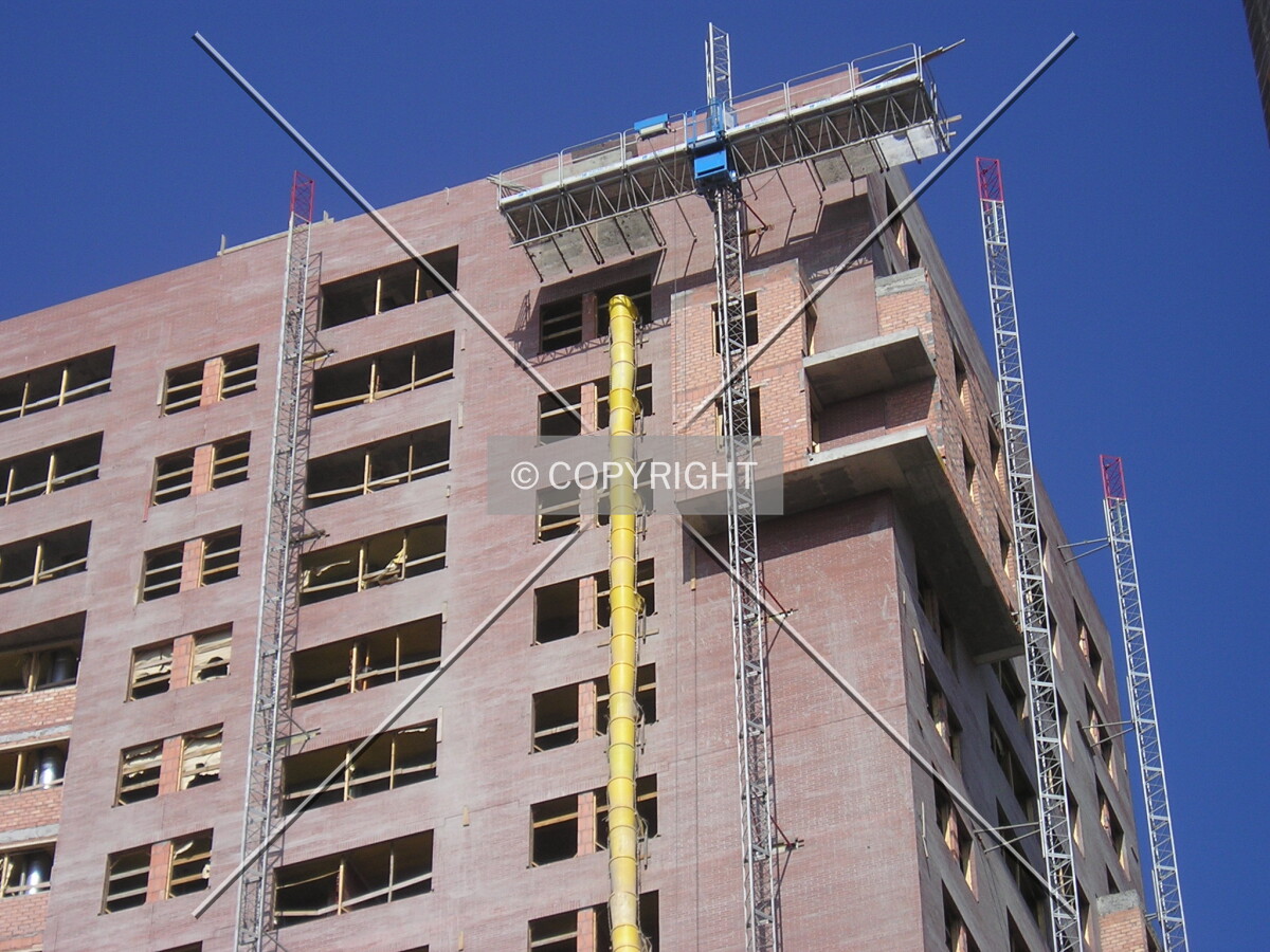 View of the upper side of the building